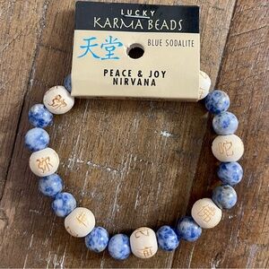 Blue Sodalite Lucky Karma Beads Bracelet